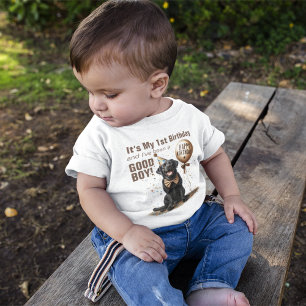 Camiseta De Bebé Cumpleaños Feliz Laboratorio Negro Personalizado H