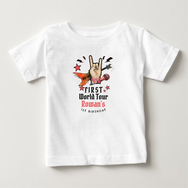 Camiseta De Bebé Cumpleaños genial de Rockstar Punk  (Anverso)