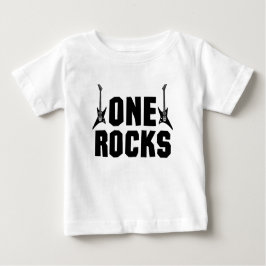 Camiseta De Bebé Cumpleaños genial número 1 Uno rocas Rock n Roll