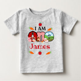 Camiseta De Bebé Cumpleaños Granja Animal UNO | Cumpleaños del Corr