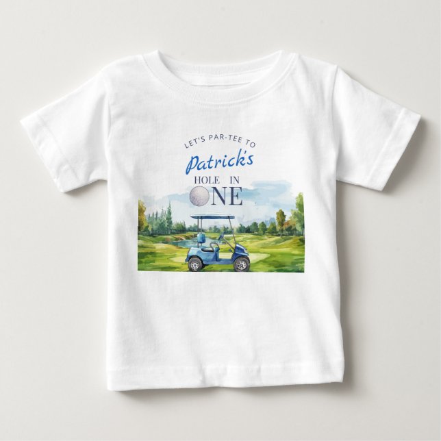 Camiseta De Bebé Cumpleaños Hole In One Golf 1st  (Anverso)