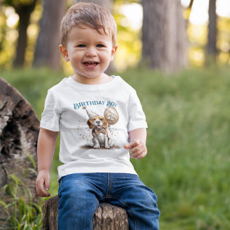 Camiseta De Bebé Cumpleaños Honrado Beagle Perro Globo Personalizad