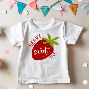 Camiseta De Bebé Cumpleaños infantil de fresa dulce