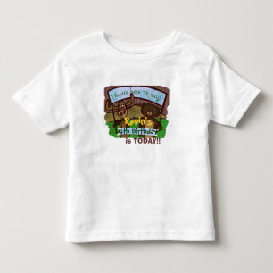 Camiseta De Bebé Cumpleaños lindo de los alces y del oso