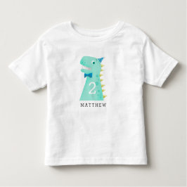 Camiseta De Bebé Cumpleaños lindo del dinosaurio cualquier edad