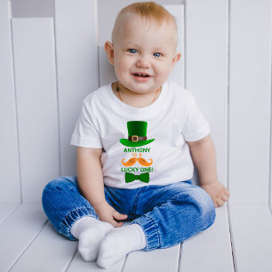 Camiseta De Bebé Cumpleaños moderno de duende del día de San Patric