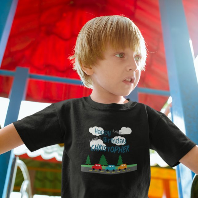 Camiseta De Bebé Cumpleaños Niño Coches (Subido por el creador)