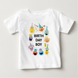 Camiseta De Bebé Cumpleaños Niño Confeti Calle Sésamo