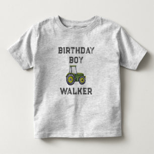 Camiseta De Bebé Cumpleaños Niño Granja Tractor Rústico