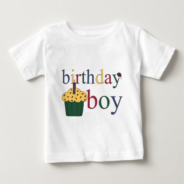 Camiseta De Bebé Cumpleaños Niño Manga corta (Anverso)