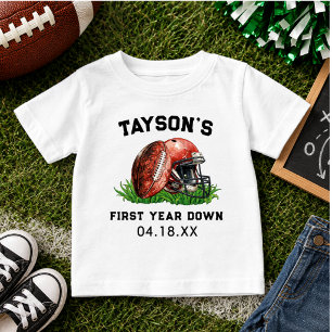 Camiseta De Bebé Cumpleaños número 1 de Fútbol Primer Año Descenso