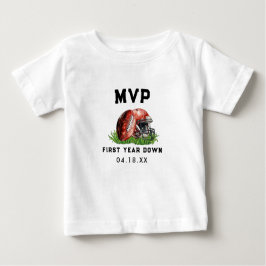 Camiseta De Bebé Cumpleaños número 1 de Fútbol Primer Año Down