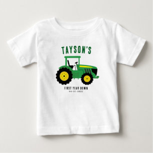 Camiseta De Bebé Cumpleaños número 1 de Star tu Tractor   Tema de g