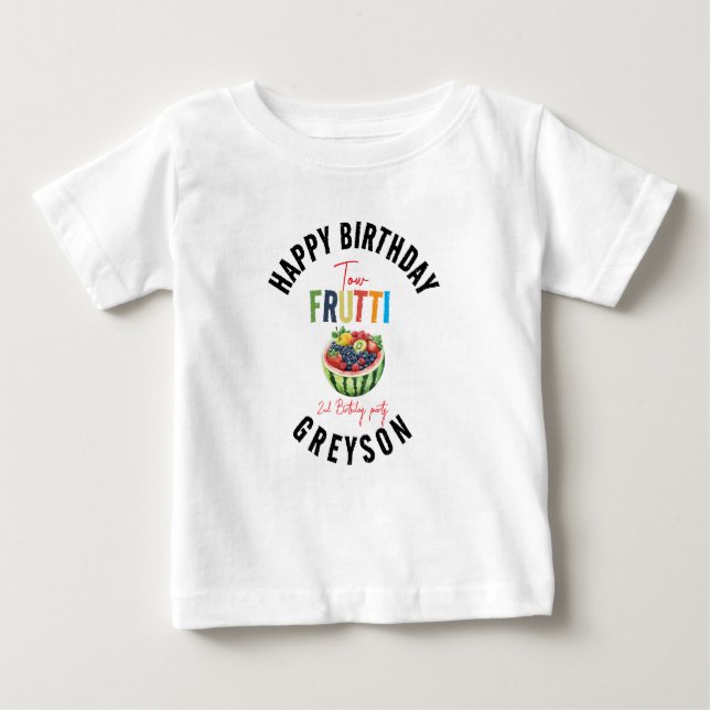 Camiseta De Bebé Cumpleaños número 2 de nuestro pequeño encanto (Anverso)