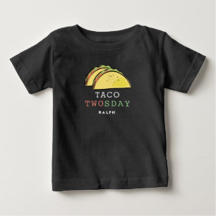 Camiseta De Bebé Cumpleaños número 2 del niño en Taco Twosday marte