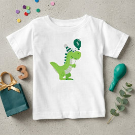 Camiseta De Bebé Cumpleaños número 3 de Dinosaurio Tres Rex