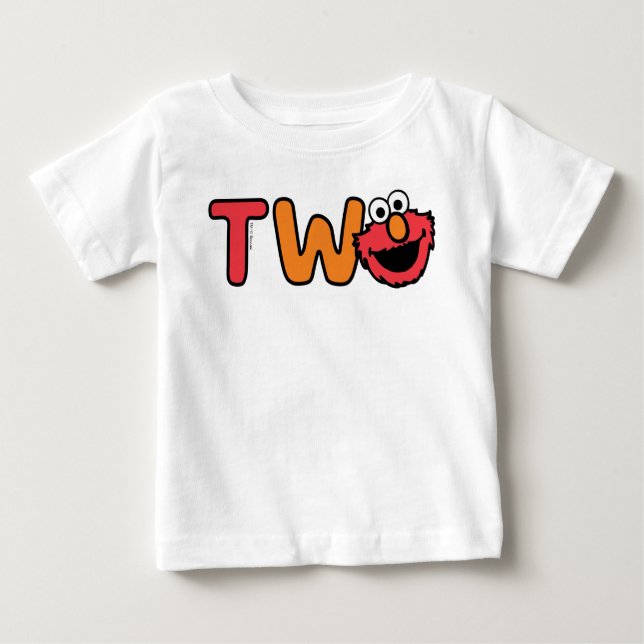 Camiseta De Bebé Cumpleaños número dos de Elmo (Anverso)