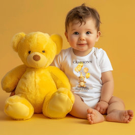 Camiseta De Bebé Cumpleaños número uno Bear-y neutral en cuanto al