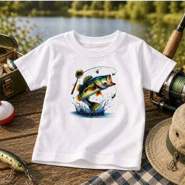 Camiseta De Bebé Cumpleaños O-Fish-Ally Dos Pesca 2 (O-Fish-Ally Two Fishing 2nd Birthday Baby T-Shirt)