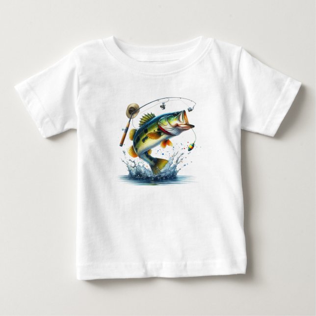 Camiseta De Bebé Cumpleaños O-Fish-Ally Dos Pesca 2 (Anverso)