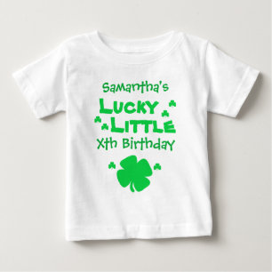 Camiseta De Bebé Cumpleaños Pequeño Afortunado