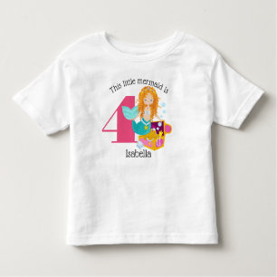 Camiseta De Bebé Cumpleaños Personalizado de Sirena