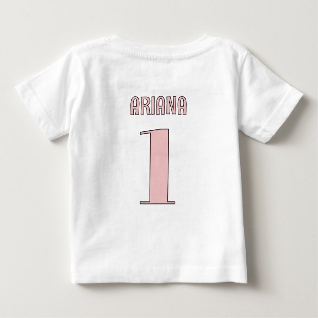 Camiseta De Bebé Cumpleaños personalizado de un ganso tonto rosa (Reverso)