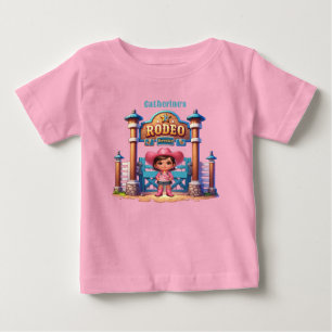 Camiseta De Bebé Cumpleaños personalizado de vaquera occidental pri
