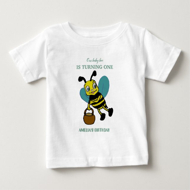 Camiseta De Bebé Cumpleaños personalizado del primer año de nacimie (Anverso)