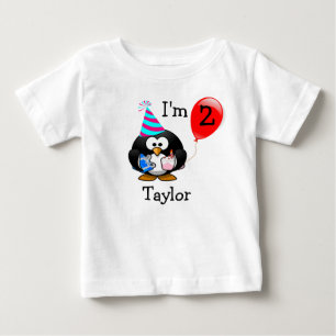 Camiseta De Bebé Cumpleaños Personalizado Divertido Lindo de 2 Años