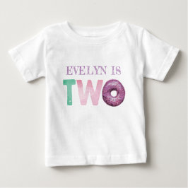 Camiseta De Bebé Cumpleaños Personalizado Dos Donas