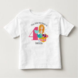 Camiseta De Bebé Cumpleaños Personalizado Sirena