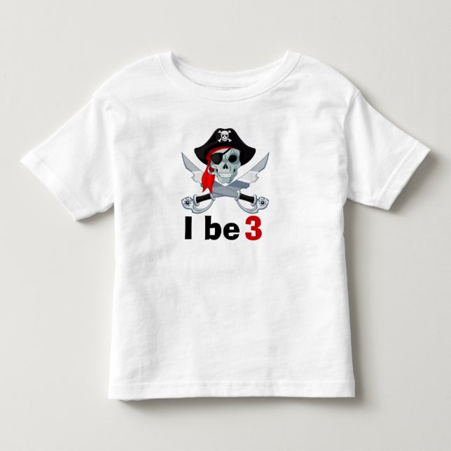 Camiseta De Bebé Cumpleaños Pirata (Anverso)