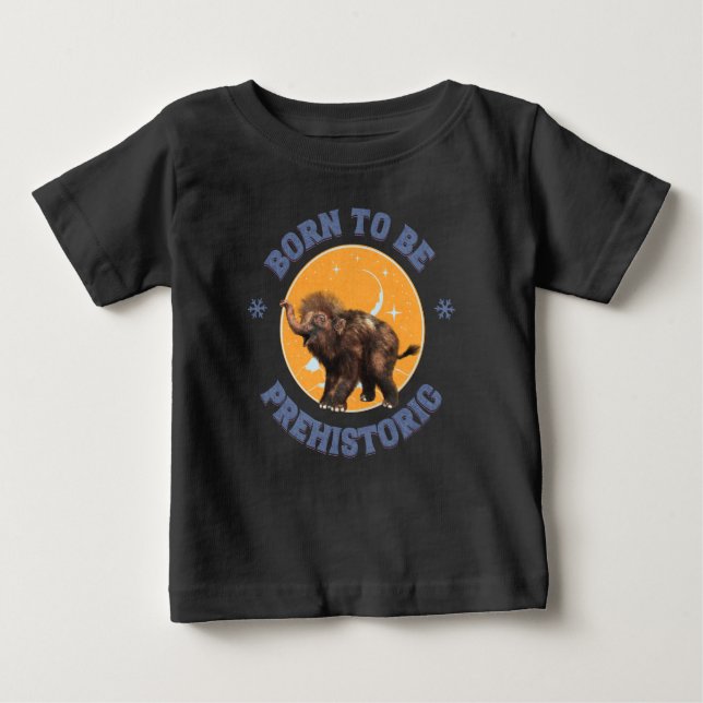 Camiseta De Bebé Cumpleaños prehistórico de mamut bebé divertido (Anverso)