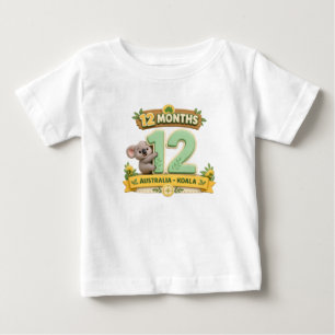 Camiseta De Bebé Cumpleaños Primer Cumpleaños del Bebé de 12 Meses
