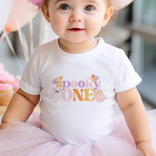 Camiseta De Bebé Cumpleaños Retro de Halloween por primera vez