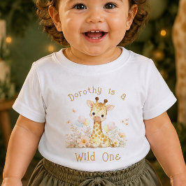 Camiseta de bebé Cumpleaños Salvaje Nombre Persona
