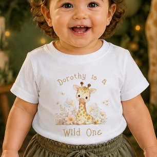 Camiseta de bebé Cumpleaños Salvaje Nombre Persona