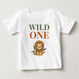 Camiseta De Bebé Cumpleaños Salvaje Safari Primero