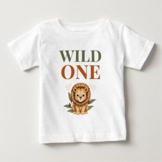 Camiseta De Bebé Cumpleaños Salvaje Safari Primero