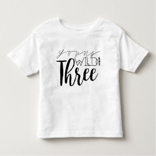 Camiseta De Bebé Cumpleaños salvaje y de tres   joven 3ro