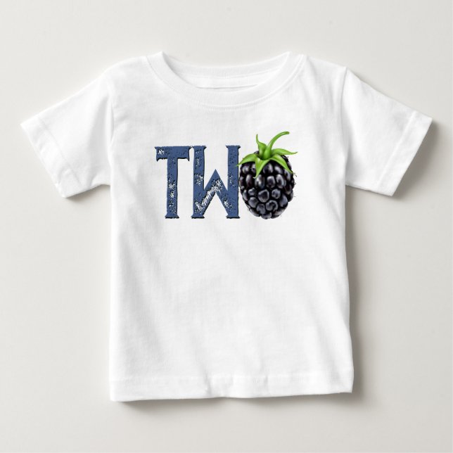 Camiseta De Bebé Cumpleaños segundo de Blackberry TWO (Anverso)