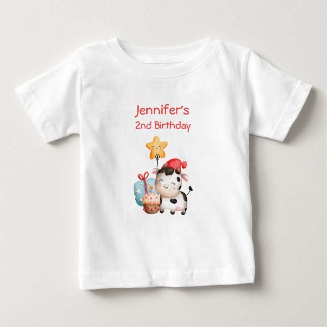 Camiseta De Bebé Cumpleaños sonriente, dulce y adorable (Anverso)