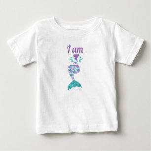 Camiseta De Bebé Cumpleaños tercero de sirena