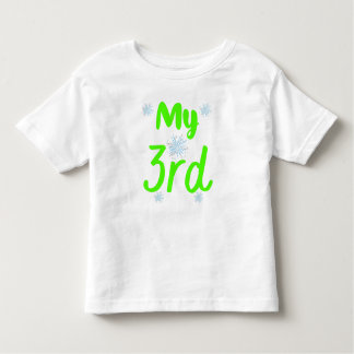 Camiseta De Bebé Cumpleaños verde brillante de mis 3 años