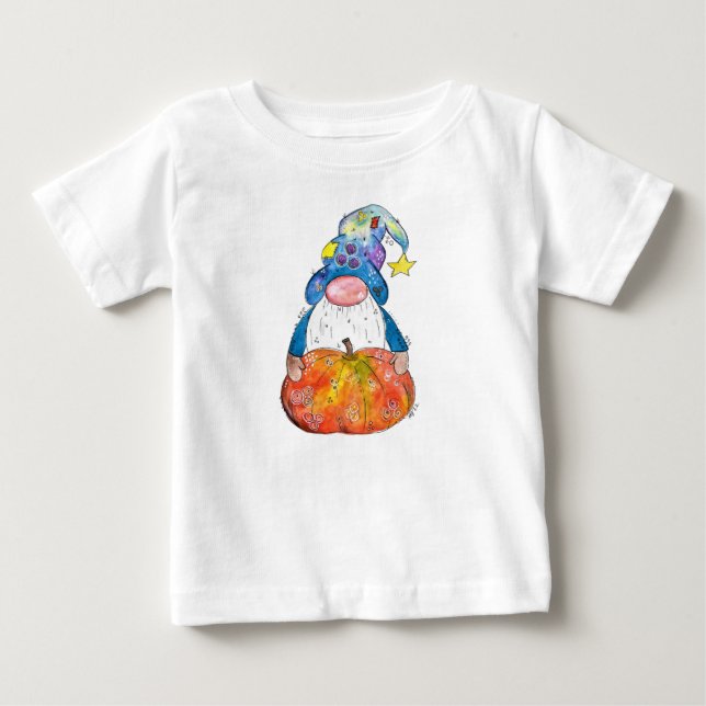 Camiseta De Bebé Cunte caprichoso de otoño con calabaza (Anverso)