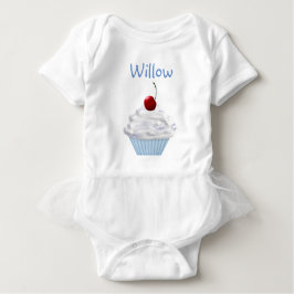 Camiseta De Bebé Cupakes Custom Name Tutu Shirt