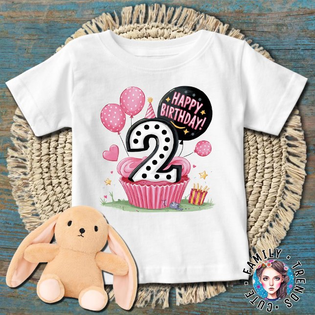 Camiseta De Bebé Cupcake de cumpleaños 2 (Subido por el creador)