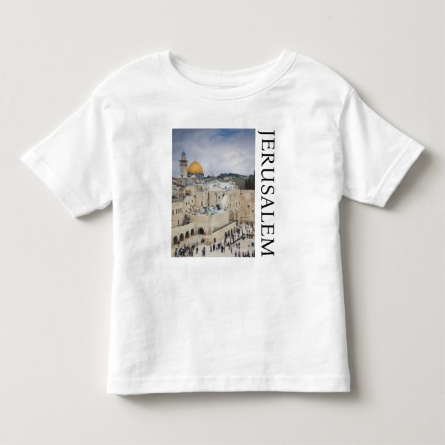 Camiseta De Bebé Cúpula de la Roca | Plaza del Muro Occidental, Jer (Anverso)