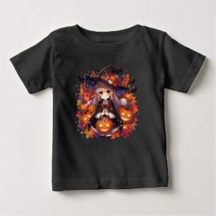 Camiseta De Bebé Cura, bruja anime Halloween